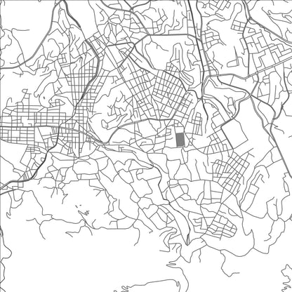 ROAD MAP OF TAIZ, YEMEN BY MAPBAKES