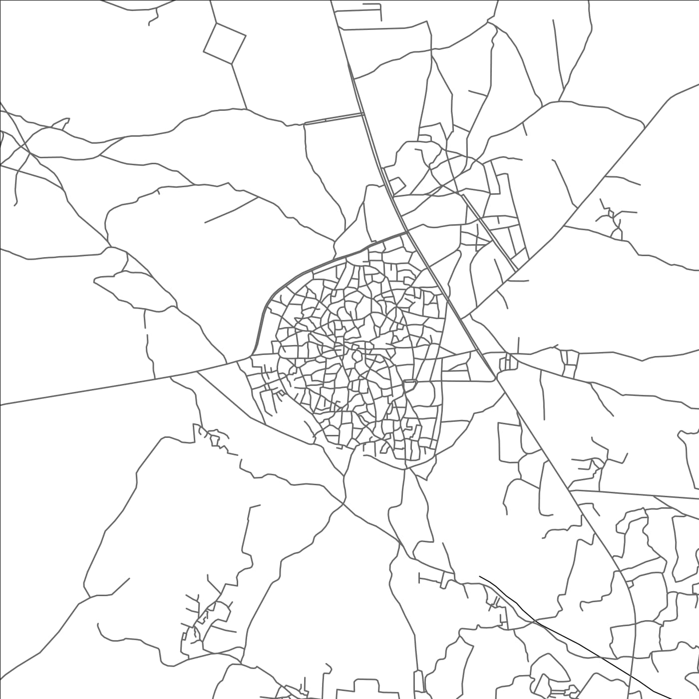 ROAD MAP OF ZABĪD, YEMEN BY MAPBAKES