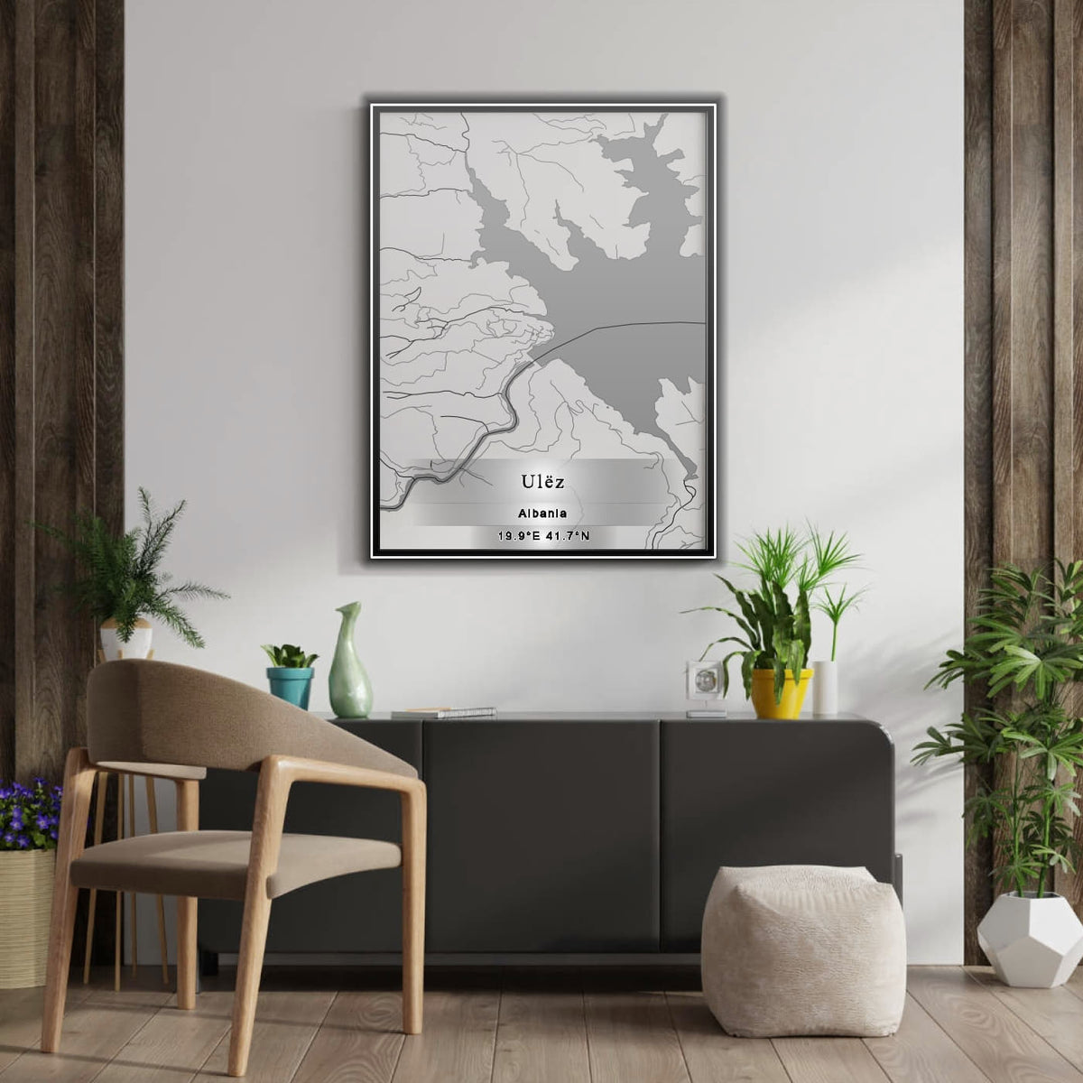 ROAD MAP OF ULËZ, ALBANIA BY MAPBAKES
