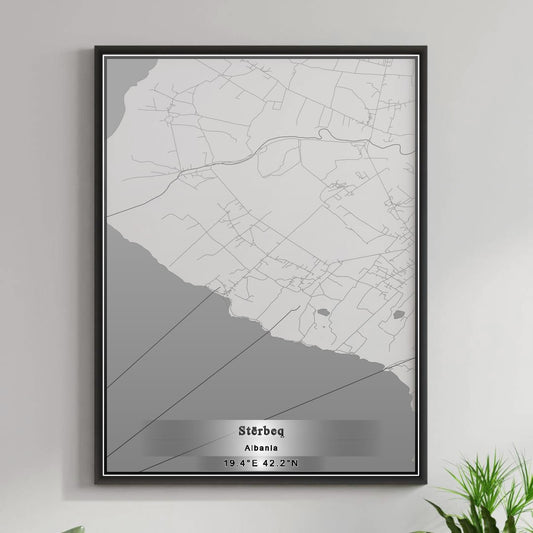 ROAD MAP OF STËRBEQ, ALBANIA BY MAPBAKES