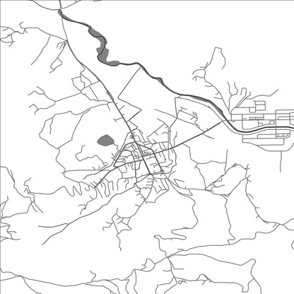 ROAD MAP OF BALLSH, ALBANIA BY MAPBAKES