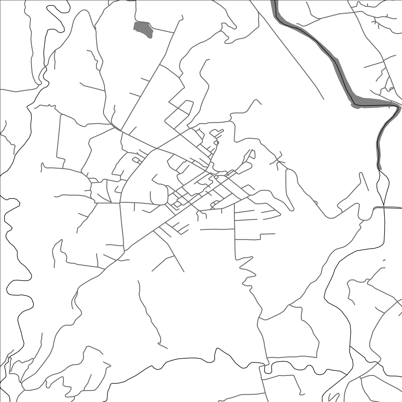 ROAD MAP OF BURREL, ALBANIA BY MAPBAKES