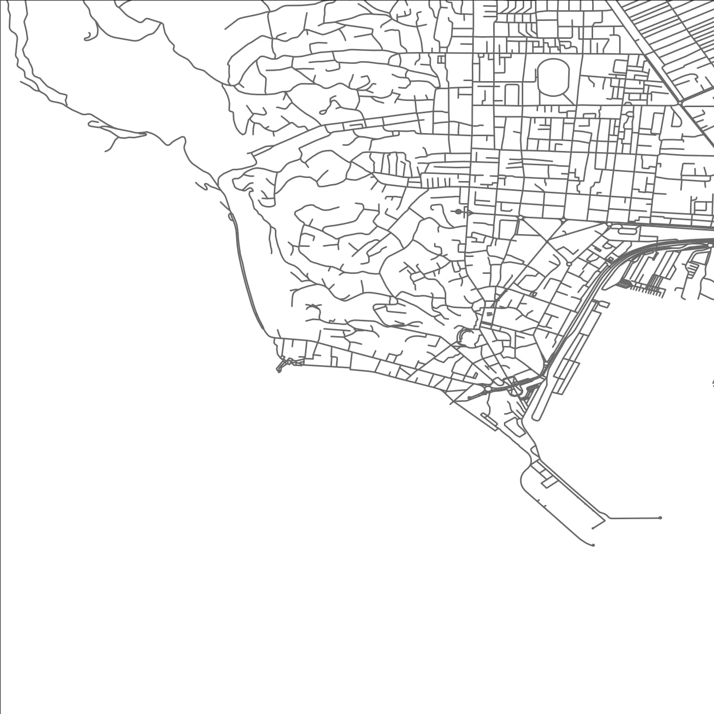 ROAD MAP OF DURRËS, ALBANIA BY MAPBAKES