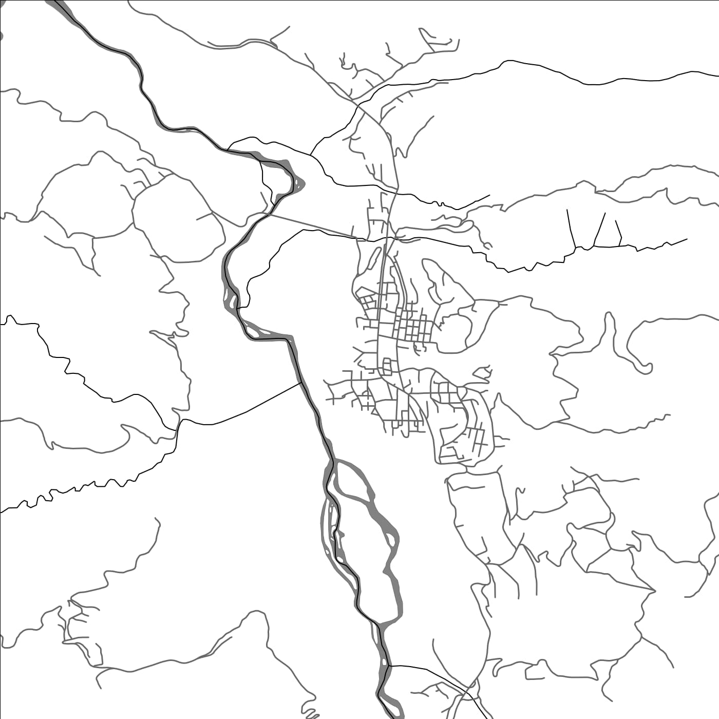 ROAD MAP OF GRAMSH, ALBANIA BY MAPBAKES