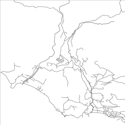 ROAD MAP OF HIMARË, ALBANIA BY MAPBAKES