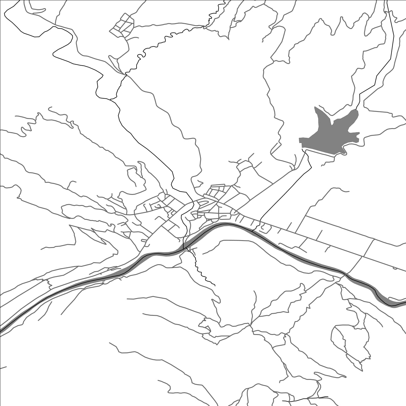 ROAD MAP OF KËLCYRË, ALBANIA BY MAPBAKES