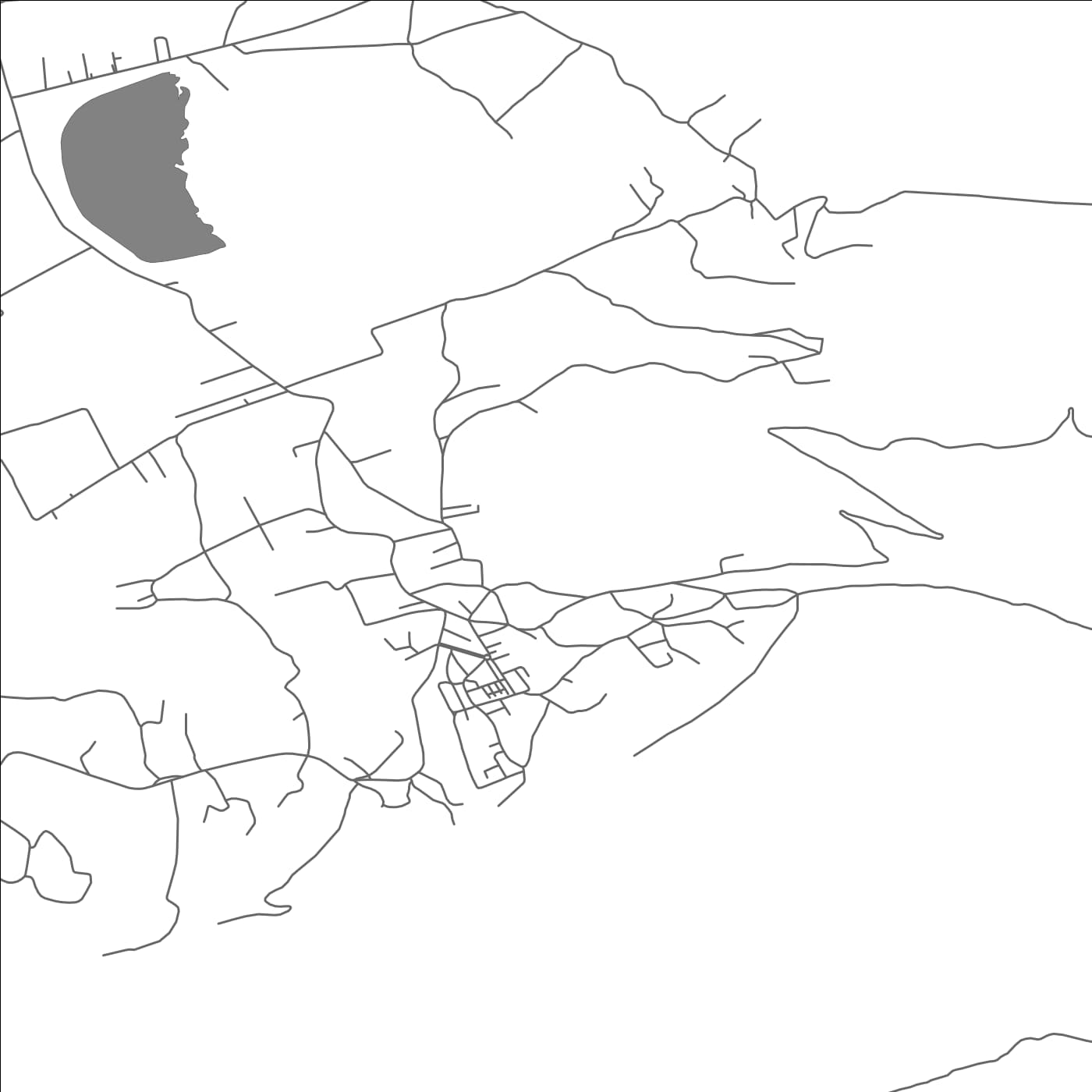 ROAD MAP OF KRUMË, ALBANIA BY MAPBAKES