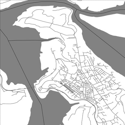 ROAD MAP OF KUKËS, ALBANIA BY MAPBAKES