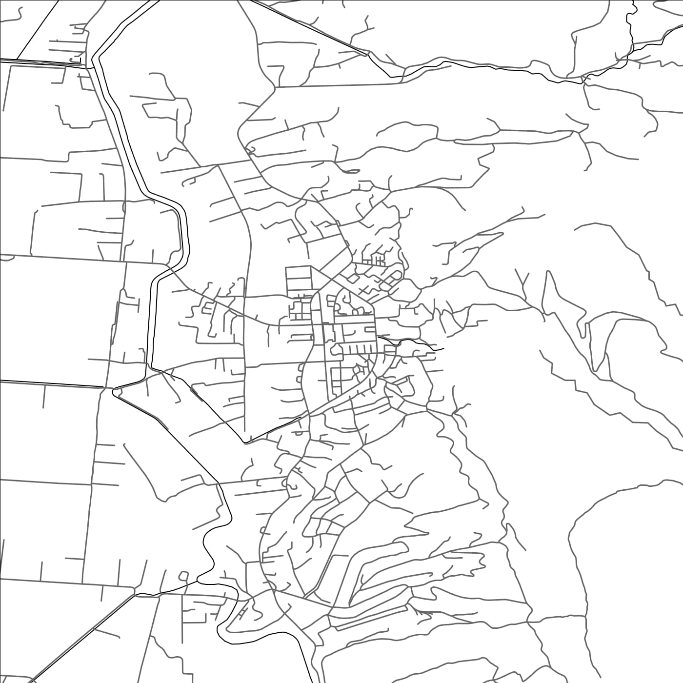 ROAD MAP OF LAÇ, ALBANIA BY MAPBAKES