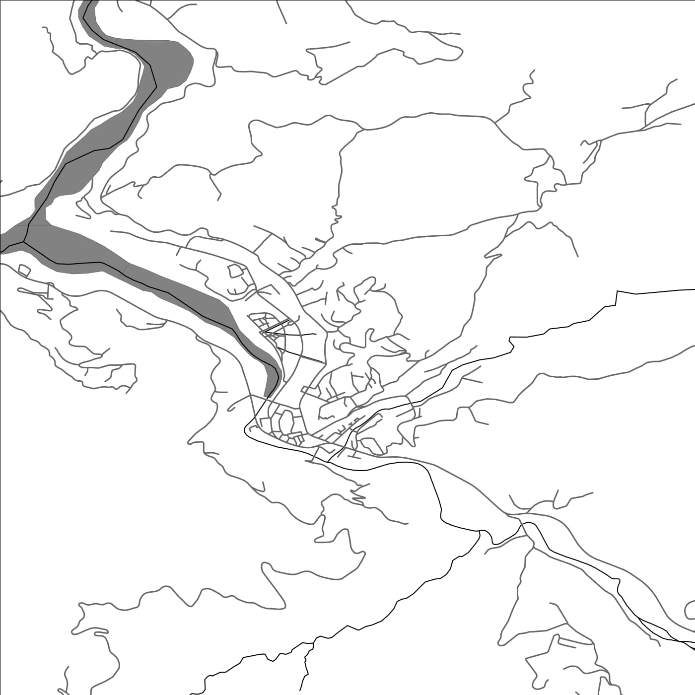 ROAD MAP OF LIBRAZHD, ALBANIA BY MAPBAKES