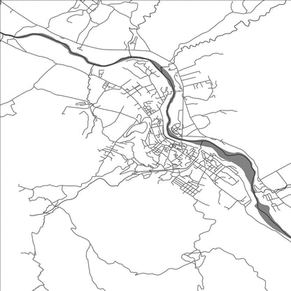 ROAD MAP OF PËRMET, ALBANIA BY MAPBAKES