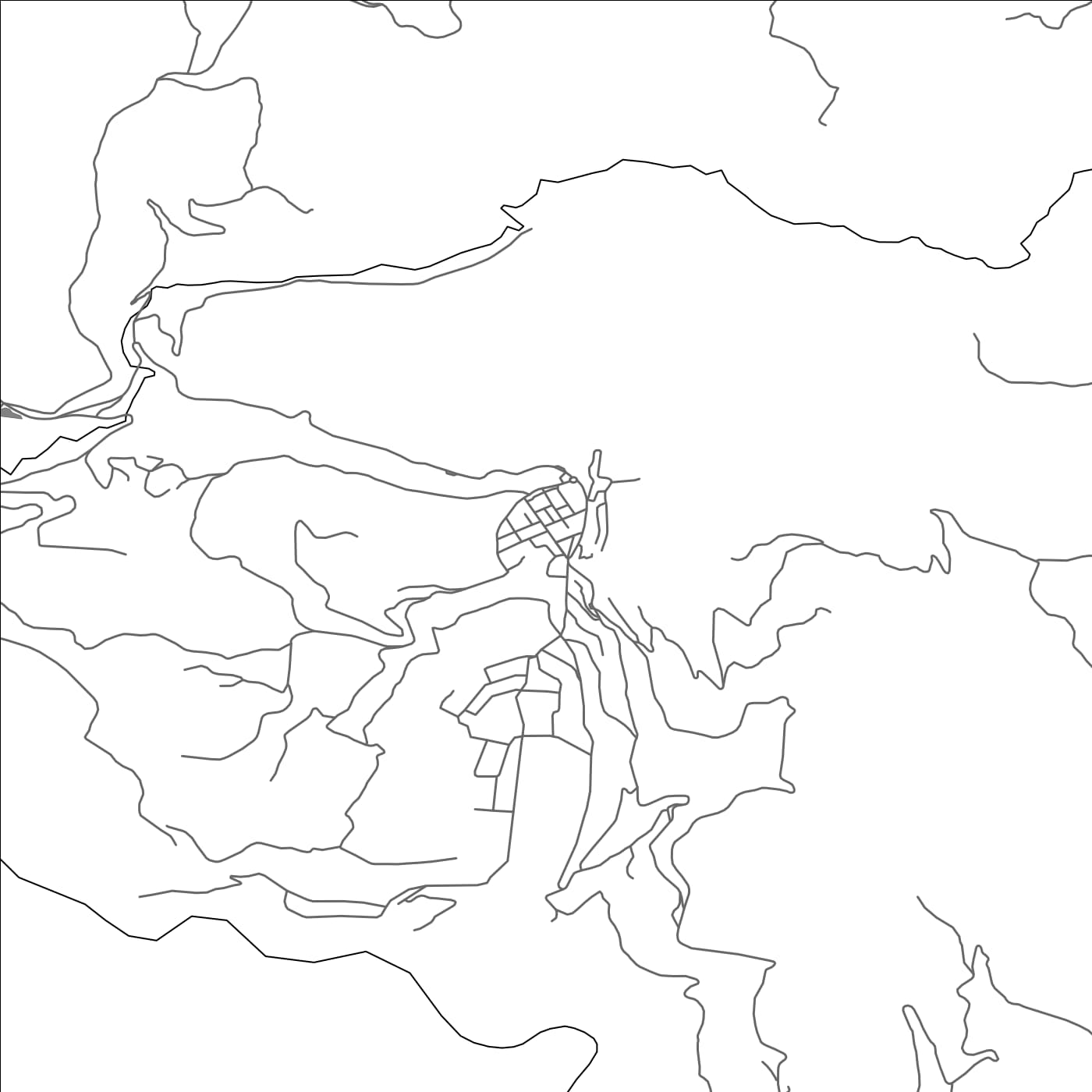 ROAD MAP OF POLIÇAN, ALBANIA BY MAPBAKES