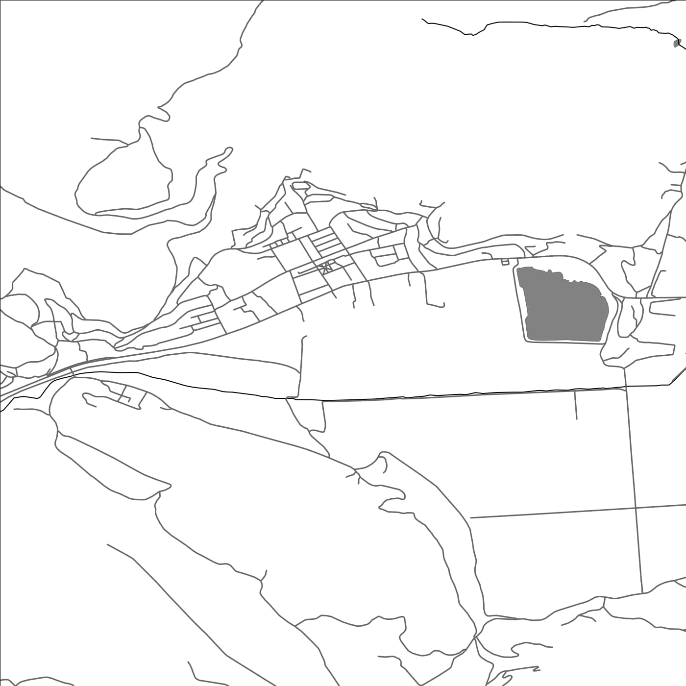 ROAD MAP OF PRRENJAS, ALBANIA BY MAPBAKES