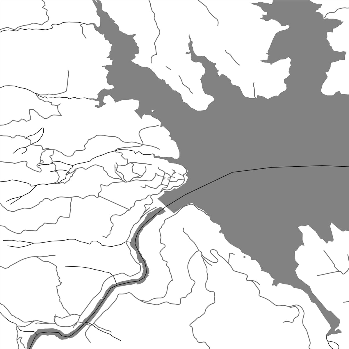 ROAD MAP OF ULËZ, ALBANIA BY MAPBAKES