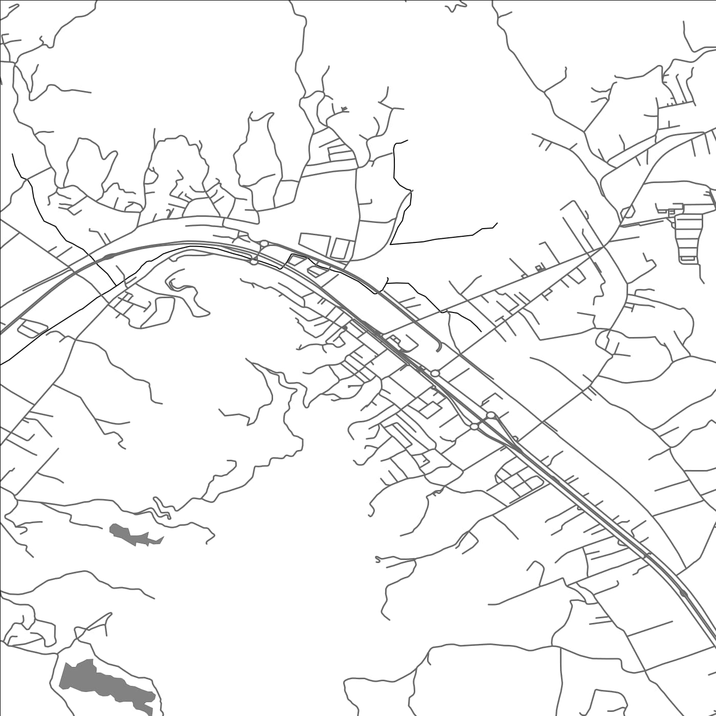 ROAD MAP OF VORË, ALBANIA BY MAPBAKES