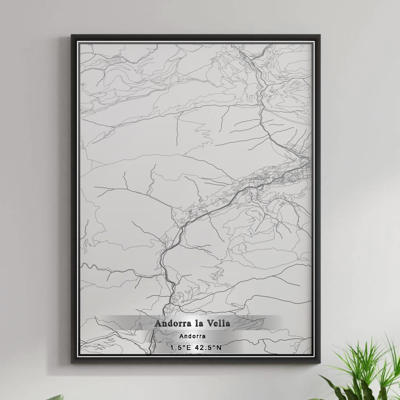 ROAD MAP OF ANDORRA LA VELLA, ANDORRA BY MAPBAKES