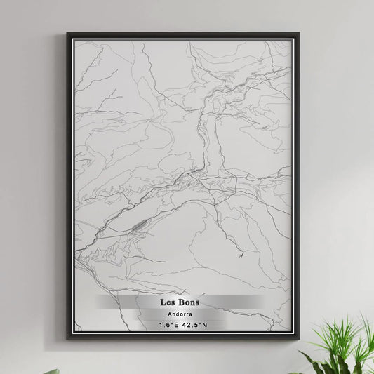 ROAD MAP OF LES BONS, ANDORRA BY MAPBAKES