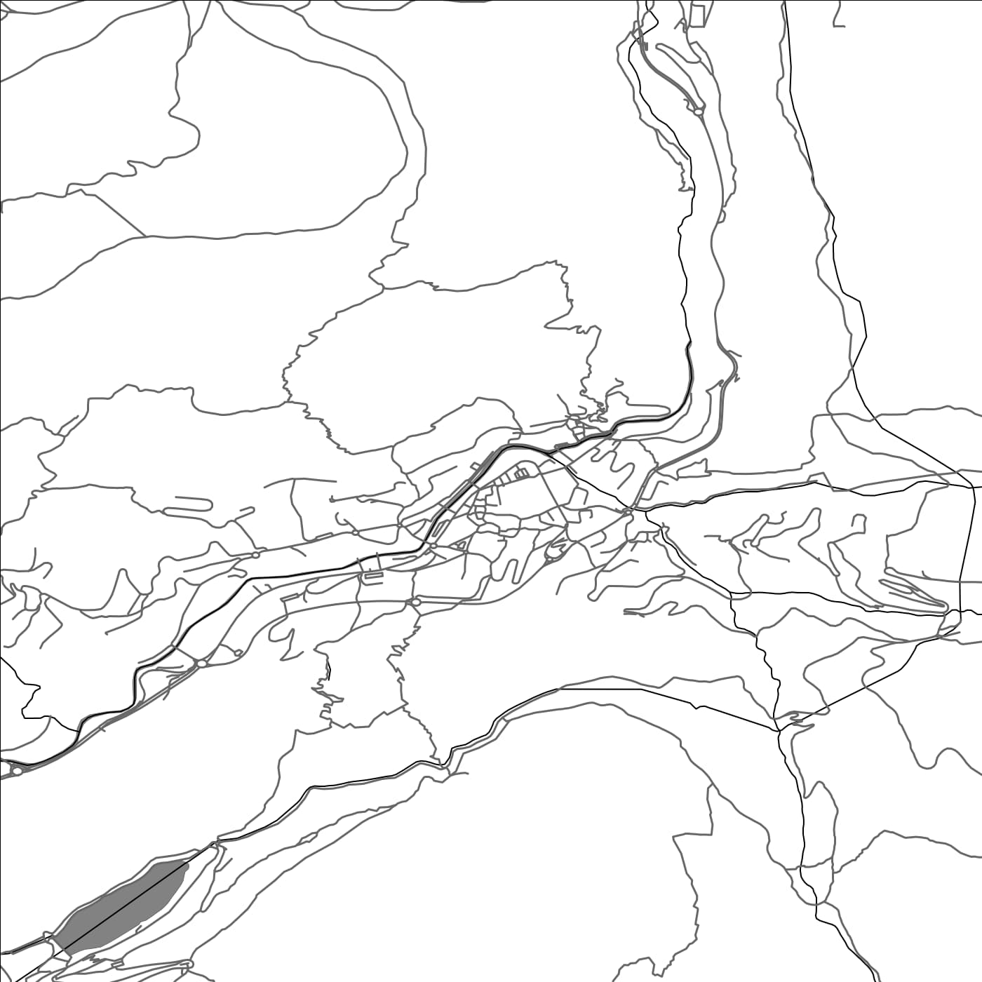 ROAD MAP OF ENCAMP, ANDORRA BY MAPBAKES