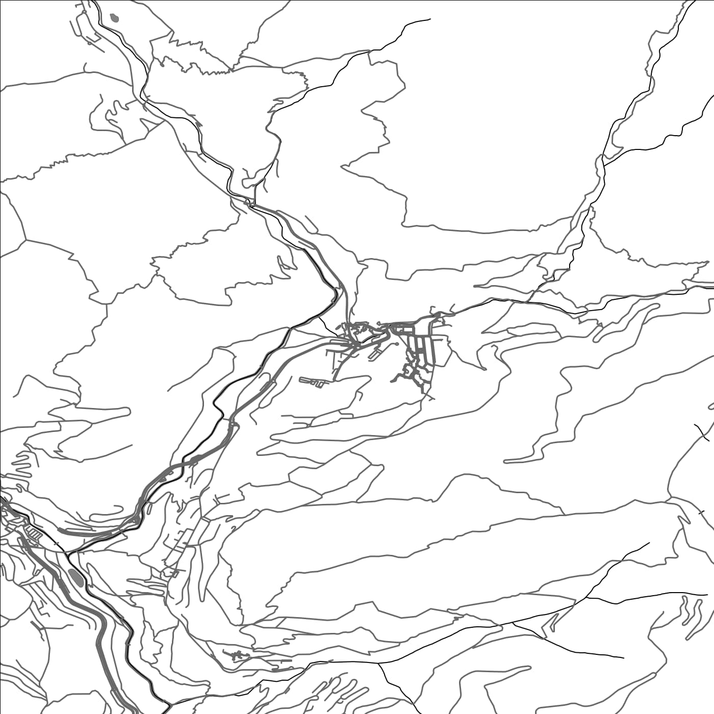 ROAD MAP OF ORDINO, ANDORRA BY MAPBAKES