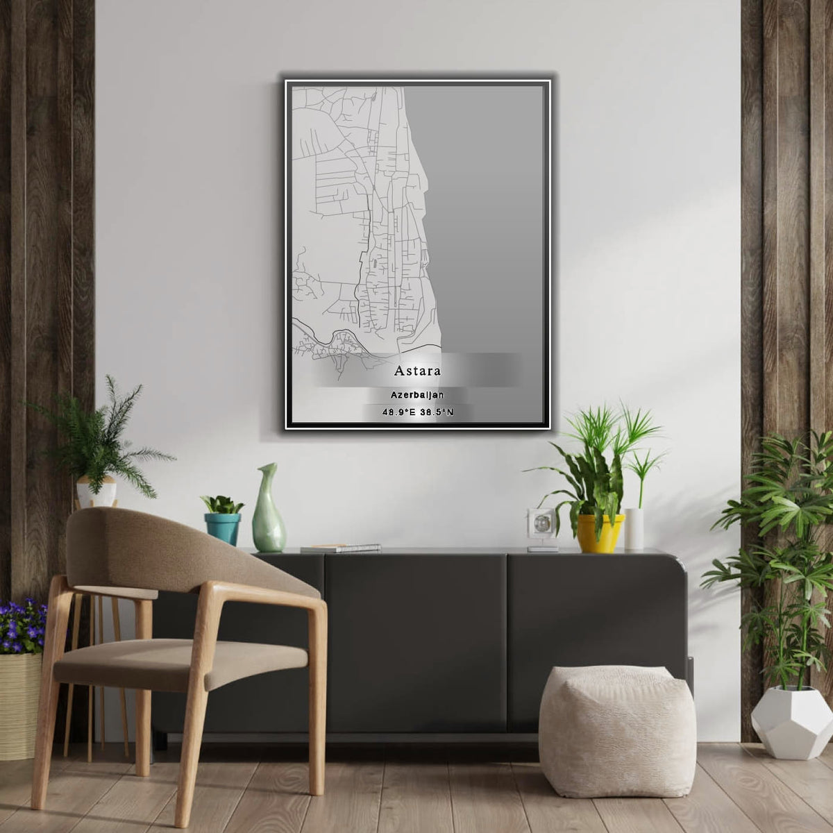 ROAD MAP OF ASTARA, AZERBAIJAN BY MAPBAKES