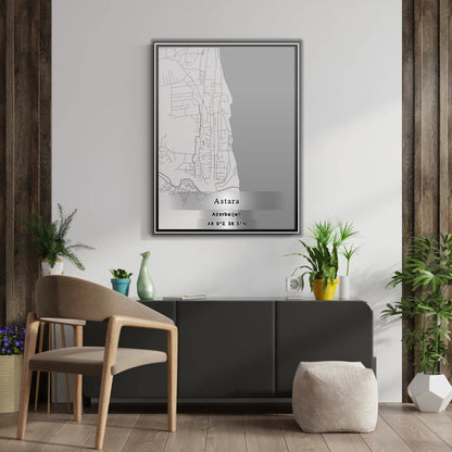 ROAD MAP OF ASTARA, AZERBAIJAN BY MAPBAKES