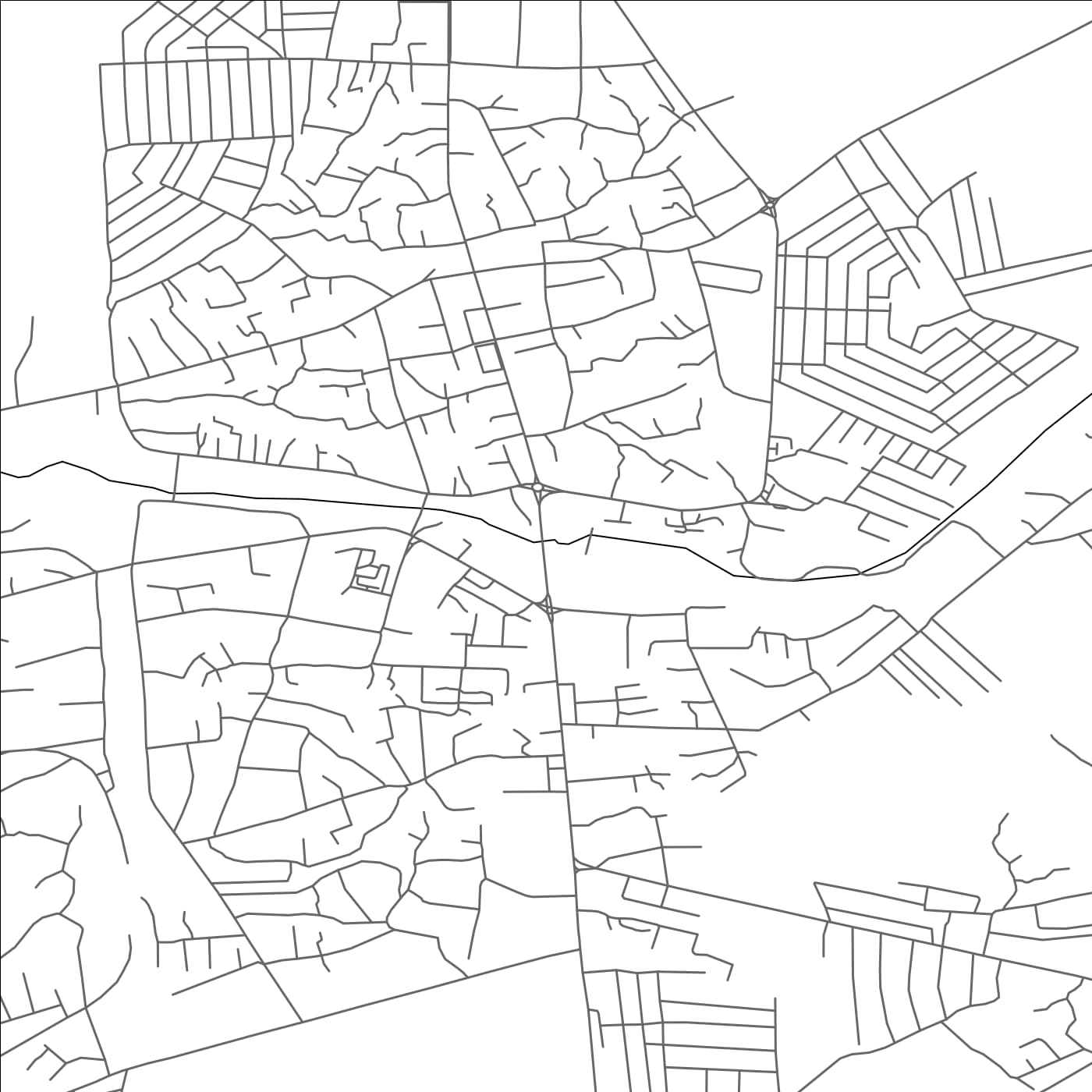 ROAD MAP OF AL HUFUF, SAUDI ARABIA BY MAPBAKES