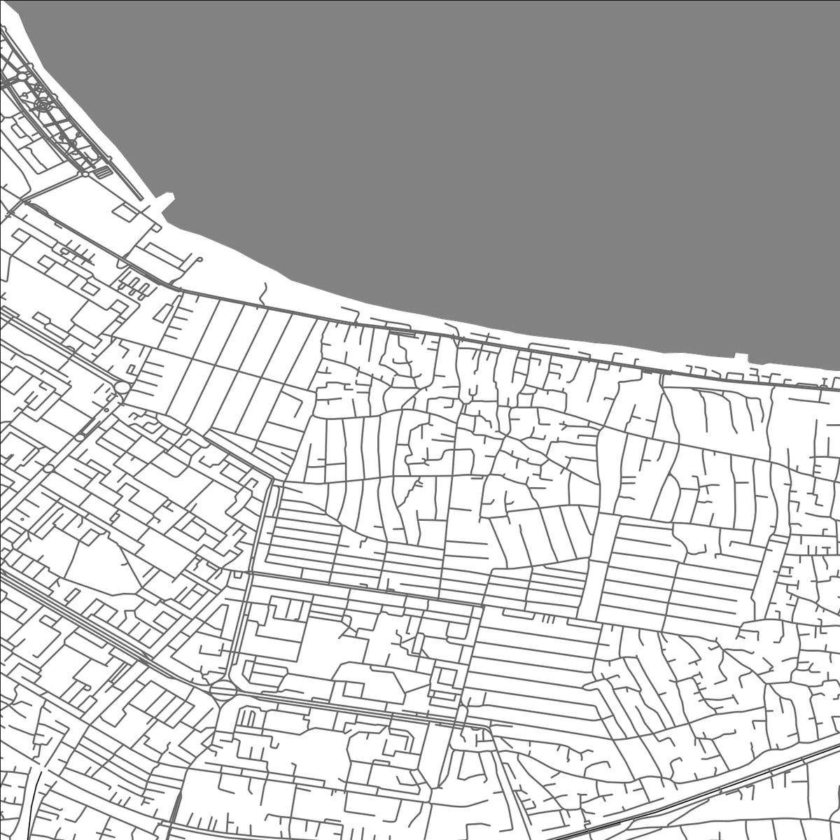 ROAD MAP OF CORAT, AZERBAIJAN BY MAPBAKES