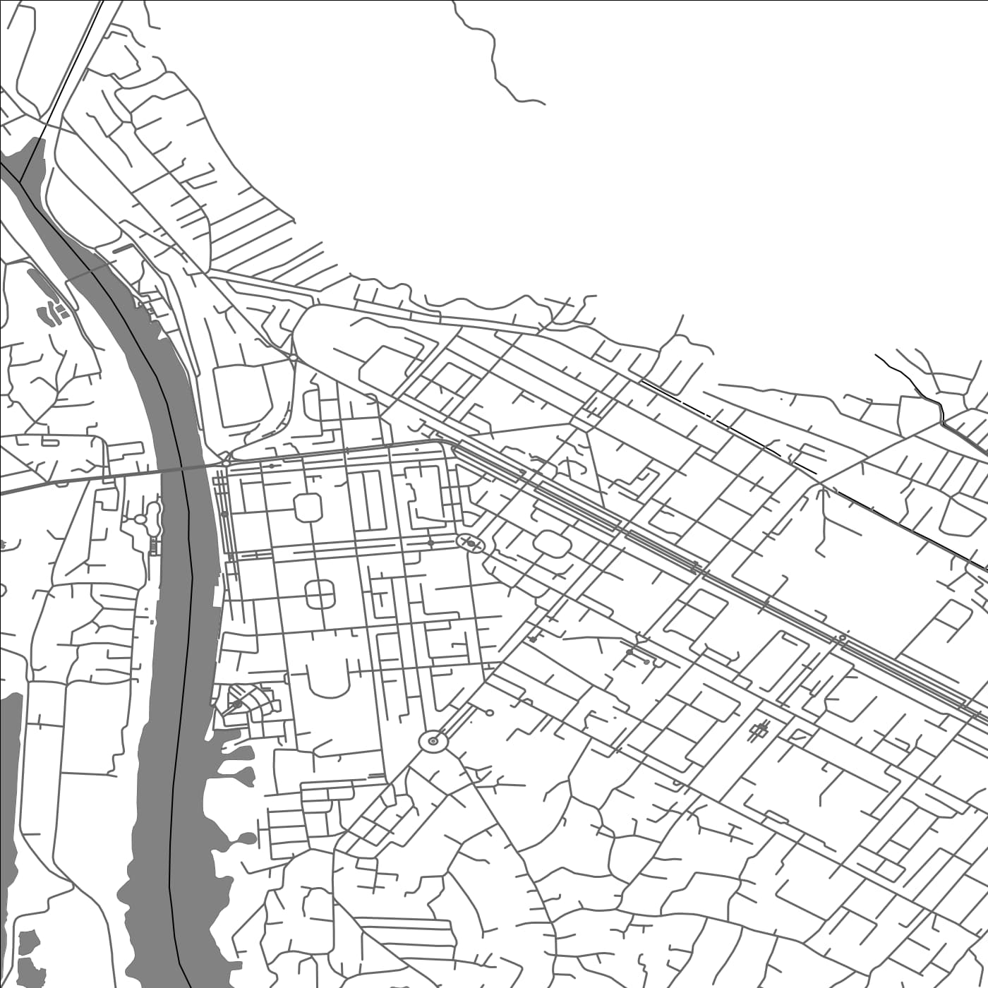 ROAD MAP OF MINGACEVIR, AZERBAIJAN BY MAPBAKES