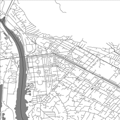 ROAD MAP OF MINGACEVIR, AZERBAIJAN BY MAPBAKES