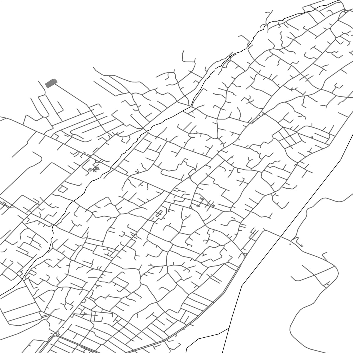 ROAD MAP OF QABALA, AZERBAIJAN BY MAPBAKES