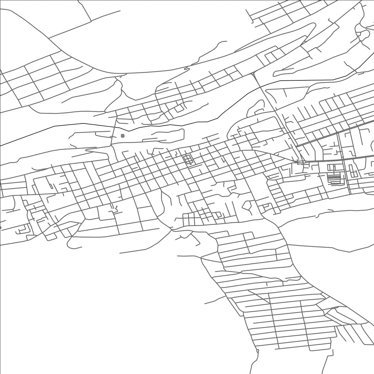 ROAD MAP OF QUBA, AZERBAIJAN BY MAPBAKES