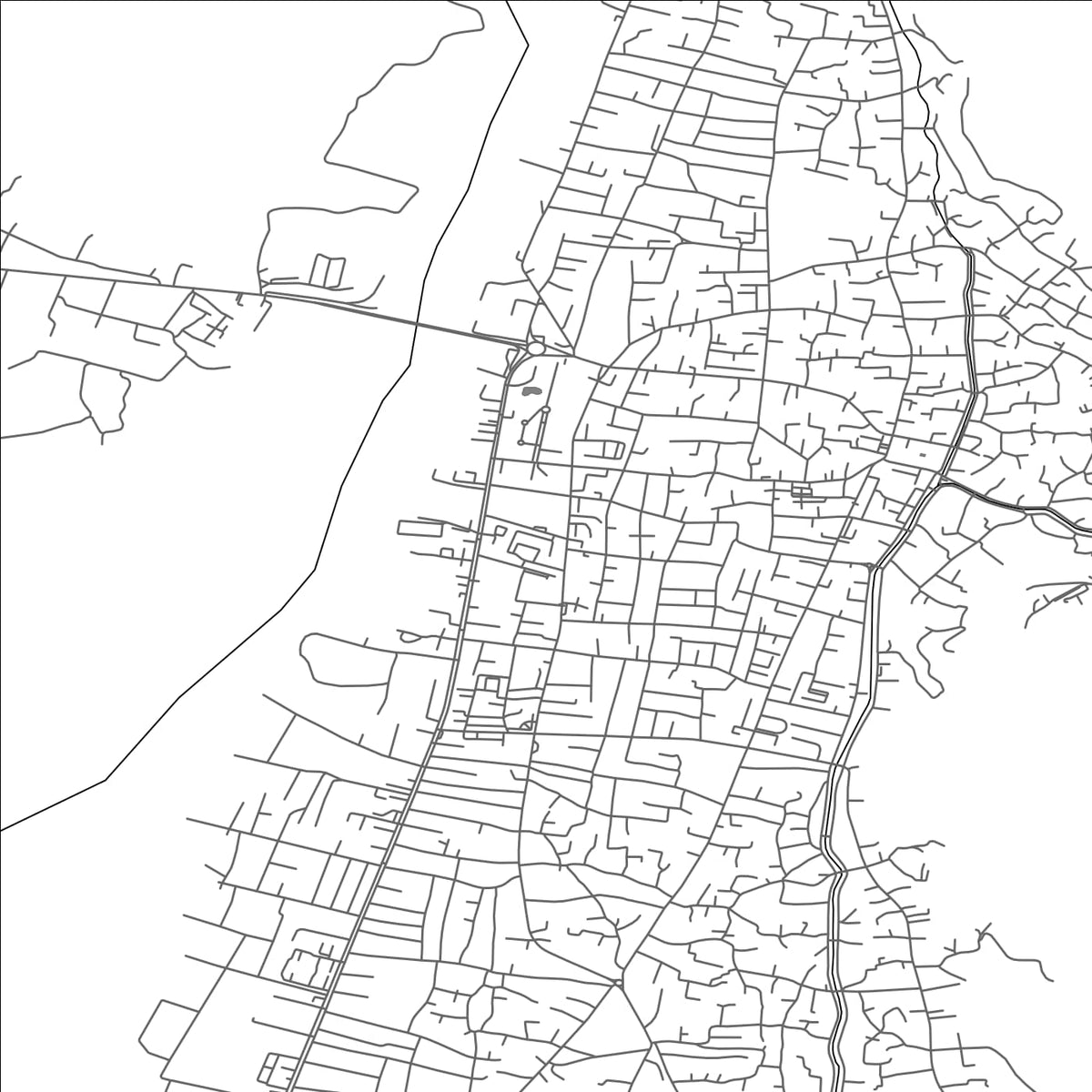 ROAD MAP OF SAKI, AZERBAIJAN BY MAPBAKES