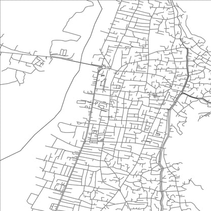 ROAD MAP OF SAKI, AZERBAIJAN BY MAPBAKES