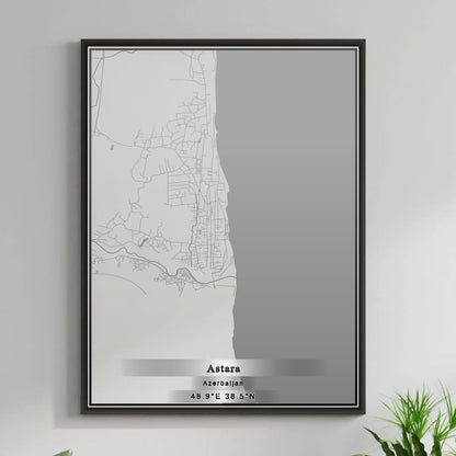 ROAD MAP OF ASTARA, AZERBAIJAN BY MAPBAKES