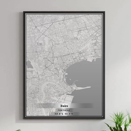 ROAD MAP OF BAKU, AZERBAIJAN BY MAPBAKES