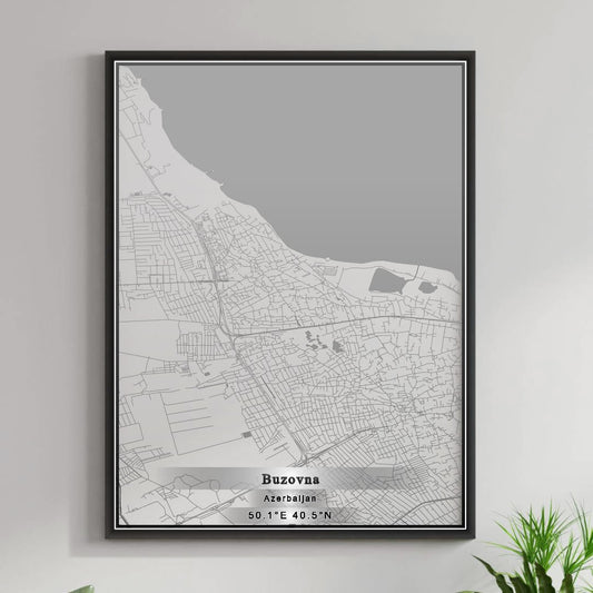 ROAD MAP OF BUZOVNA, AZERBAIJAN BY MAPBAKES