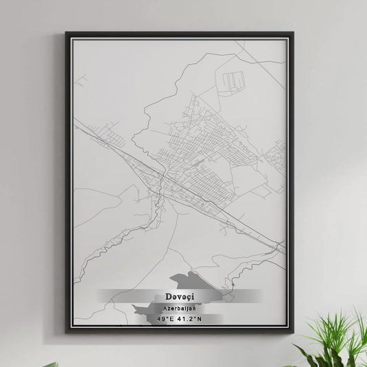 ROAD MAP OF DAVACI, AZERBAIJAN BY MAPBAKES