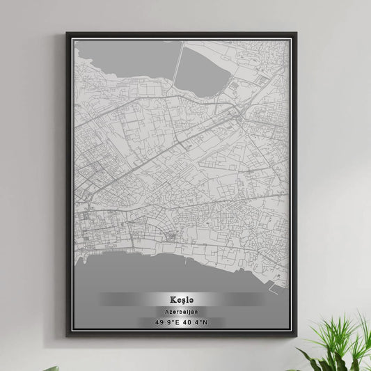 ROAD MAP OF KESLA, AZERBAIJAN BY MAPBAKES