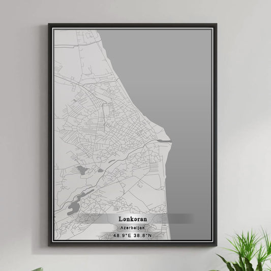 ROAD MAP OF LANKARAN, AZERBAIJAN BY MAPBAKES