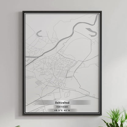 ROAD MAP OF SABIRABAD, AZERBAIJAN BY MAPBAKES