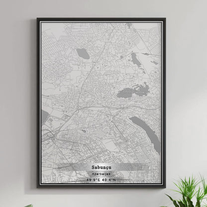 ROAD MAP OF SABUNCU, AZERBAIJAN BY MAPBAKES