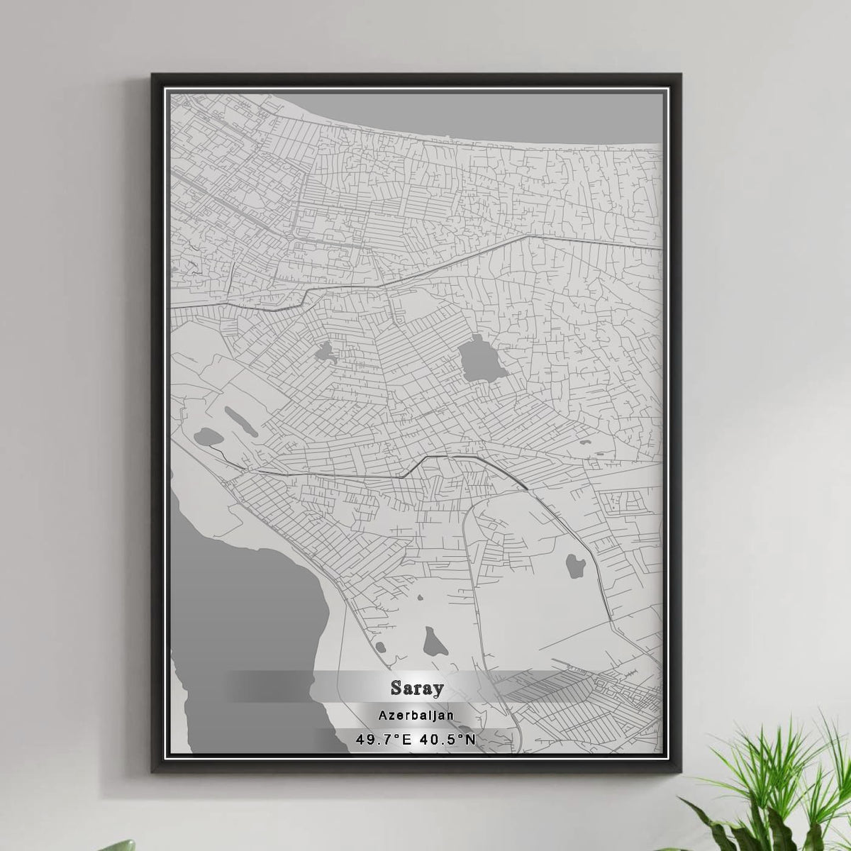 ROAD MAP OF SARAY, AZERBAIJAN BY MAPBAKES