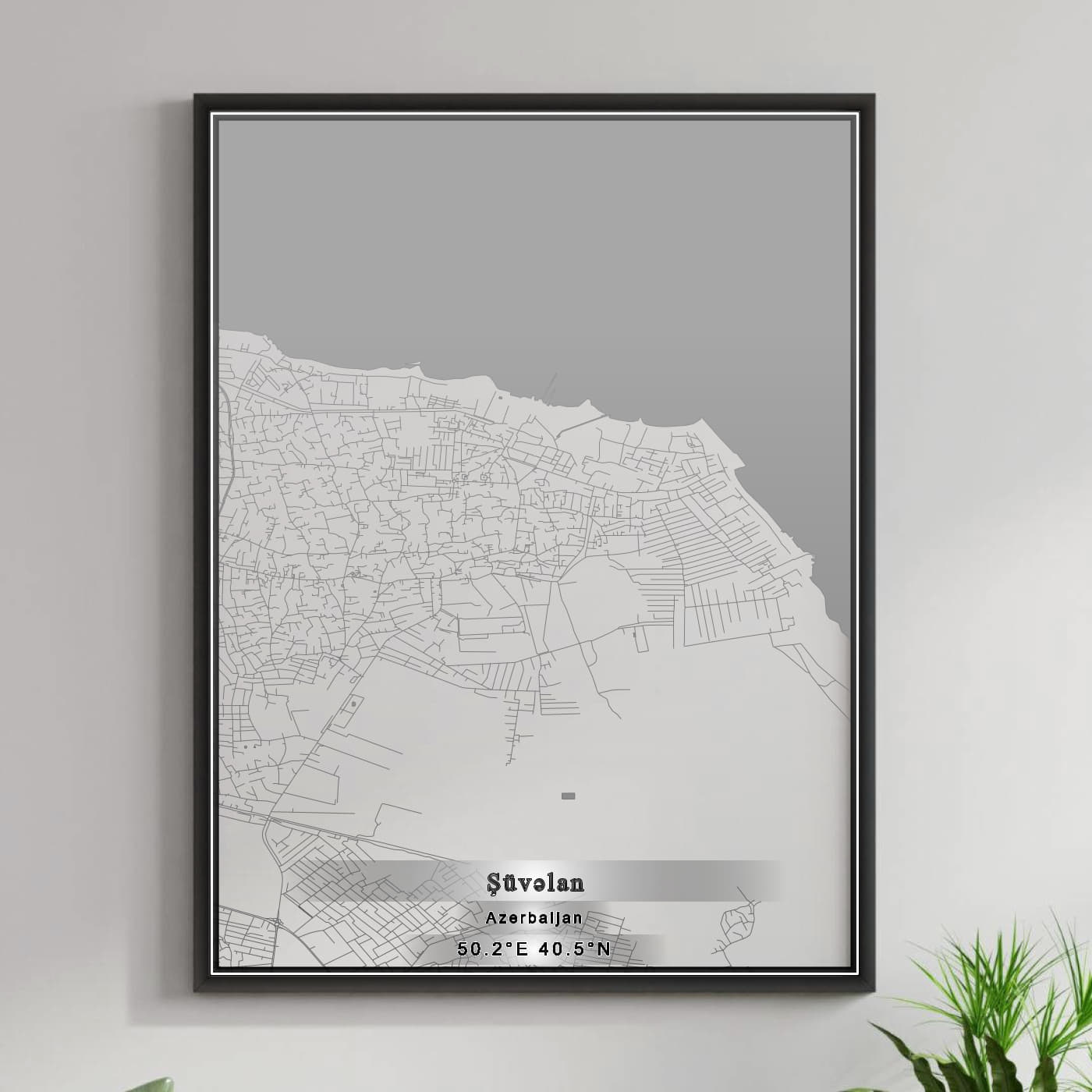 ROAD MAP OF SUVALAN, AZERBAIJAN BY MAPBAKES