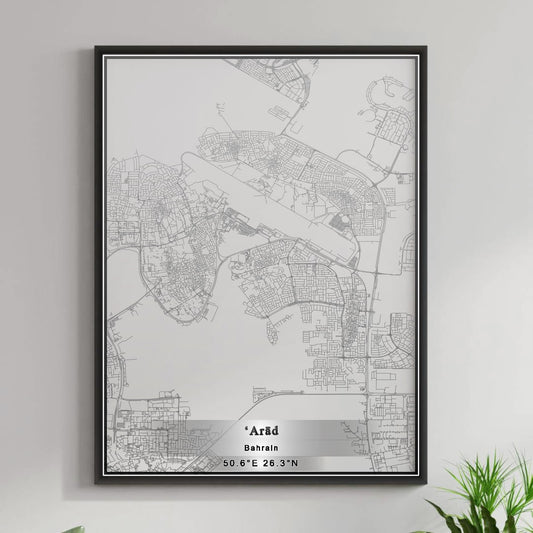 ROAD MAP OF ARĀD, BAHRAIN BY MAPBAKES
