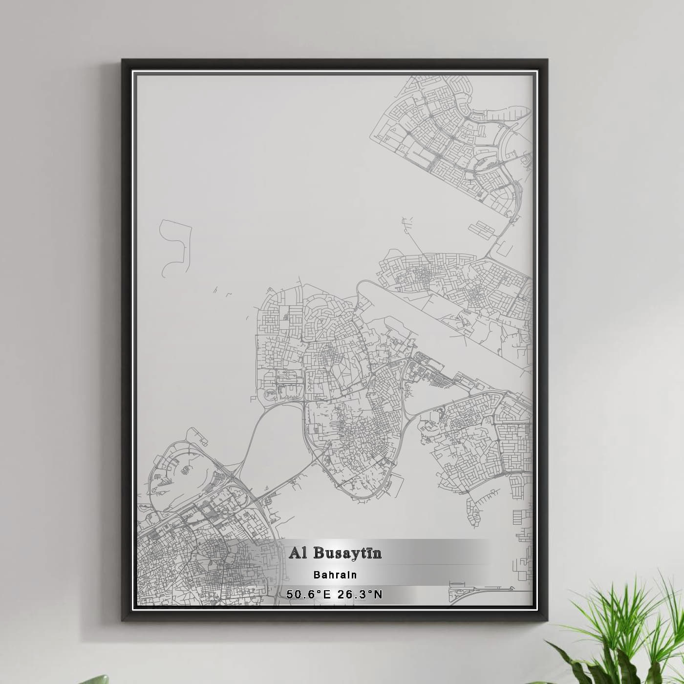 ROAD MAP OF AL BUSAYTĪN, BAHRAIN BY MAPBAKES