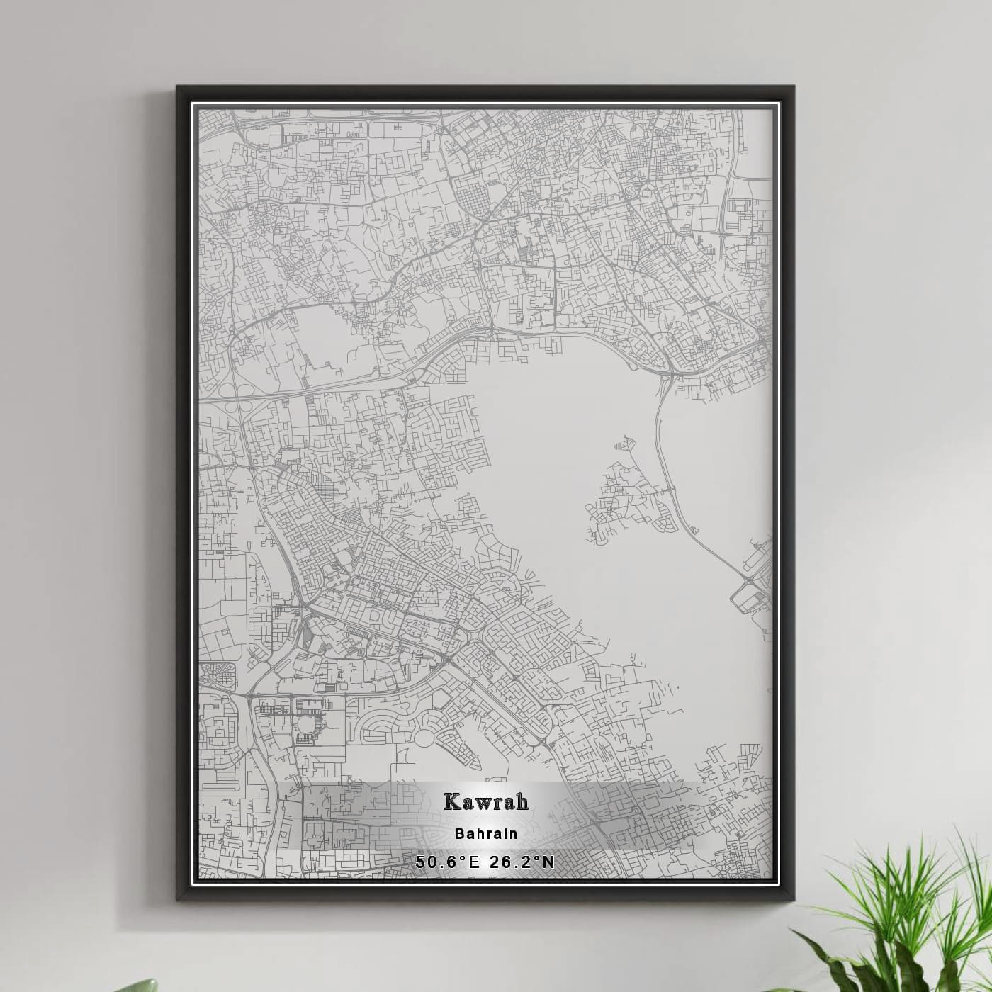 ROAD MAP OF KAWRAH, BAHRAIN BY MAPBAKES