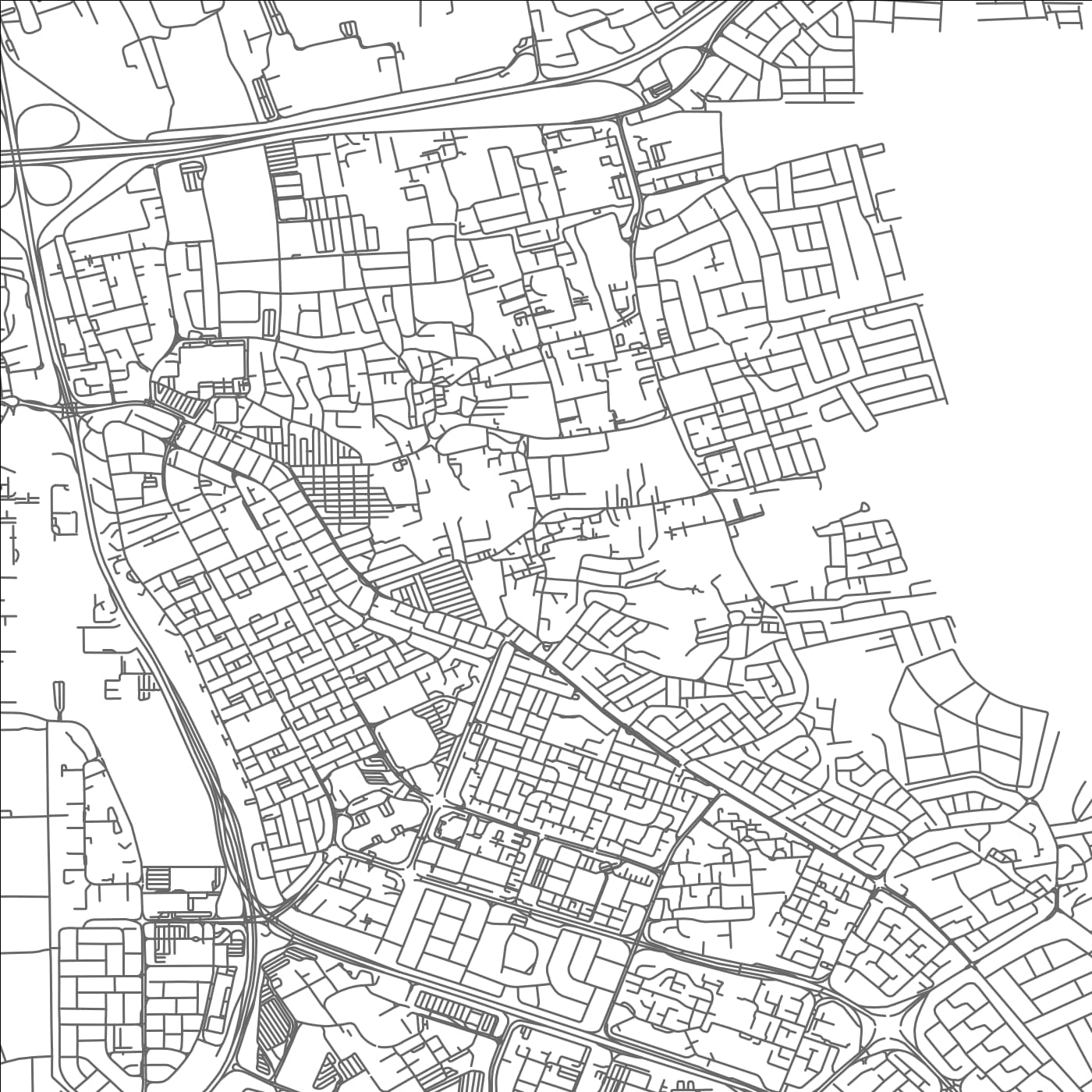 ROAD MAP OF AL JUBAYLĀT, BAHRAIN BY MAPBAKES