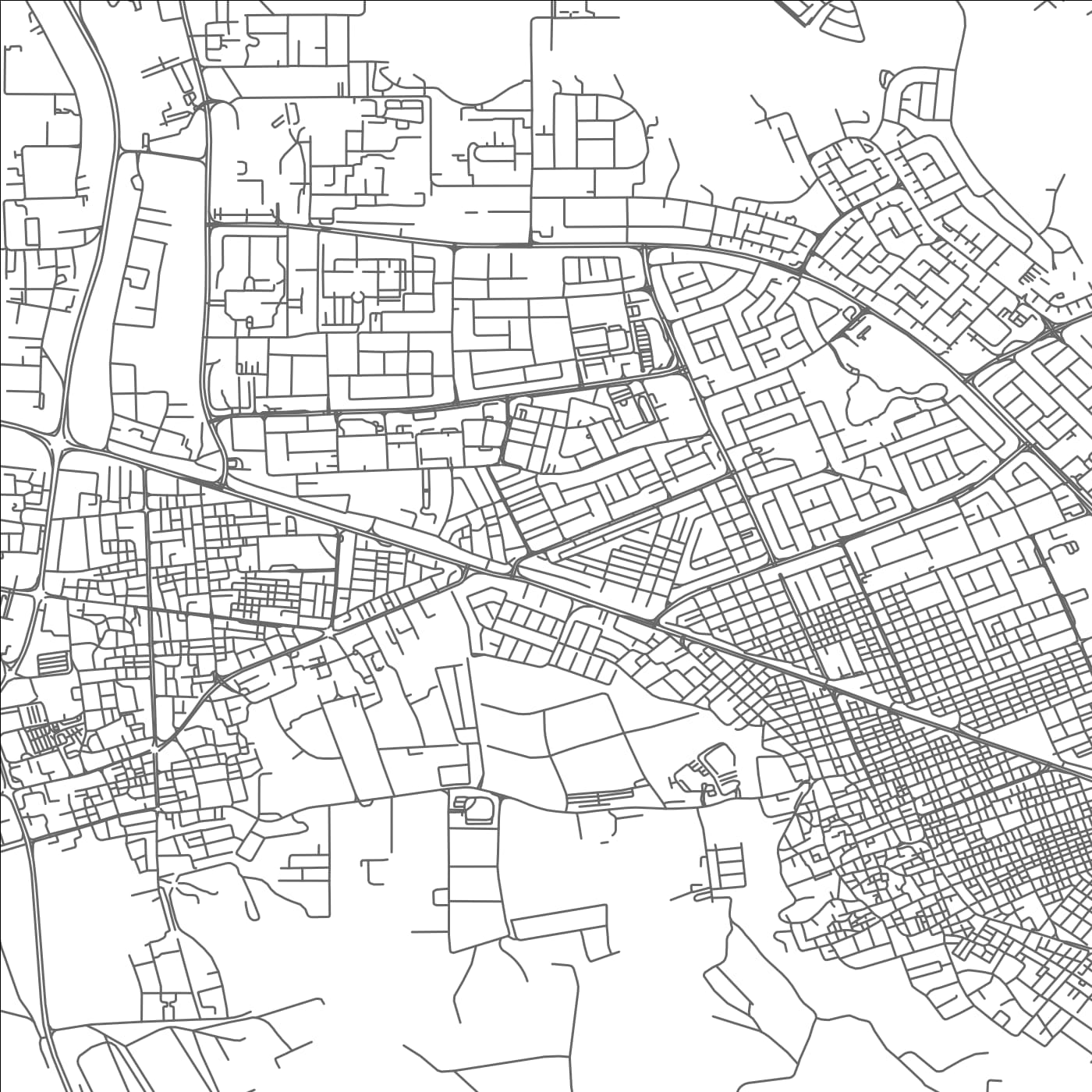 ROAD MAP OF AR RIFĀ‘, BAHRAIN BY MAPBAKES