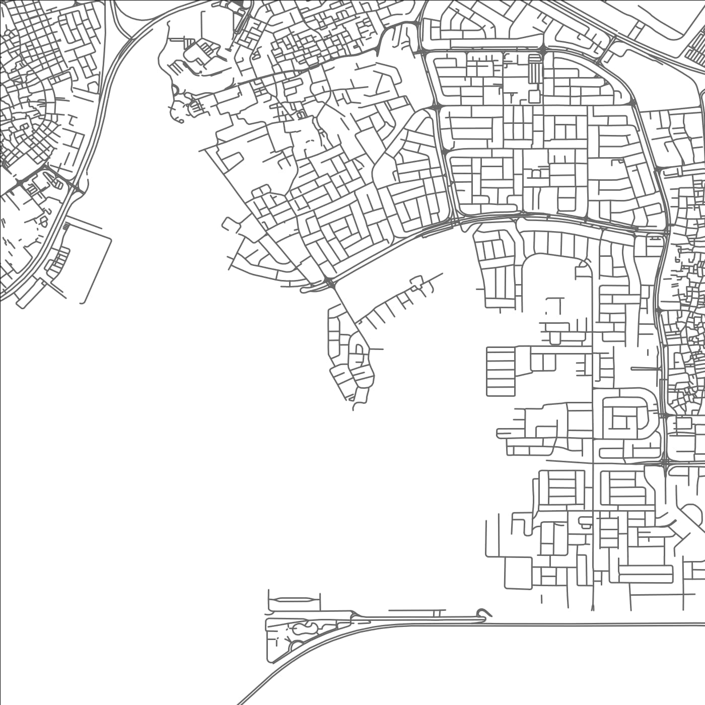 ROAD MAP OF ḨĀLAT AN NA‘ĪM, BAHRAIN BY MAPBAKES