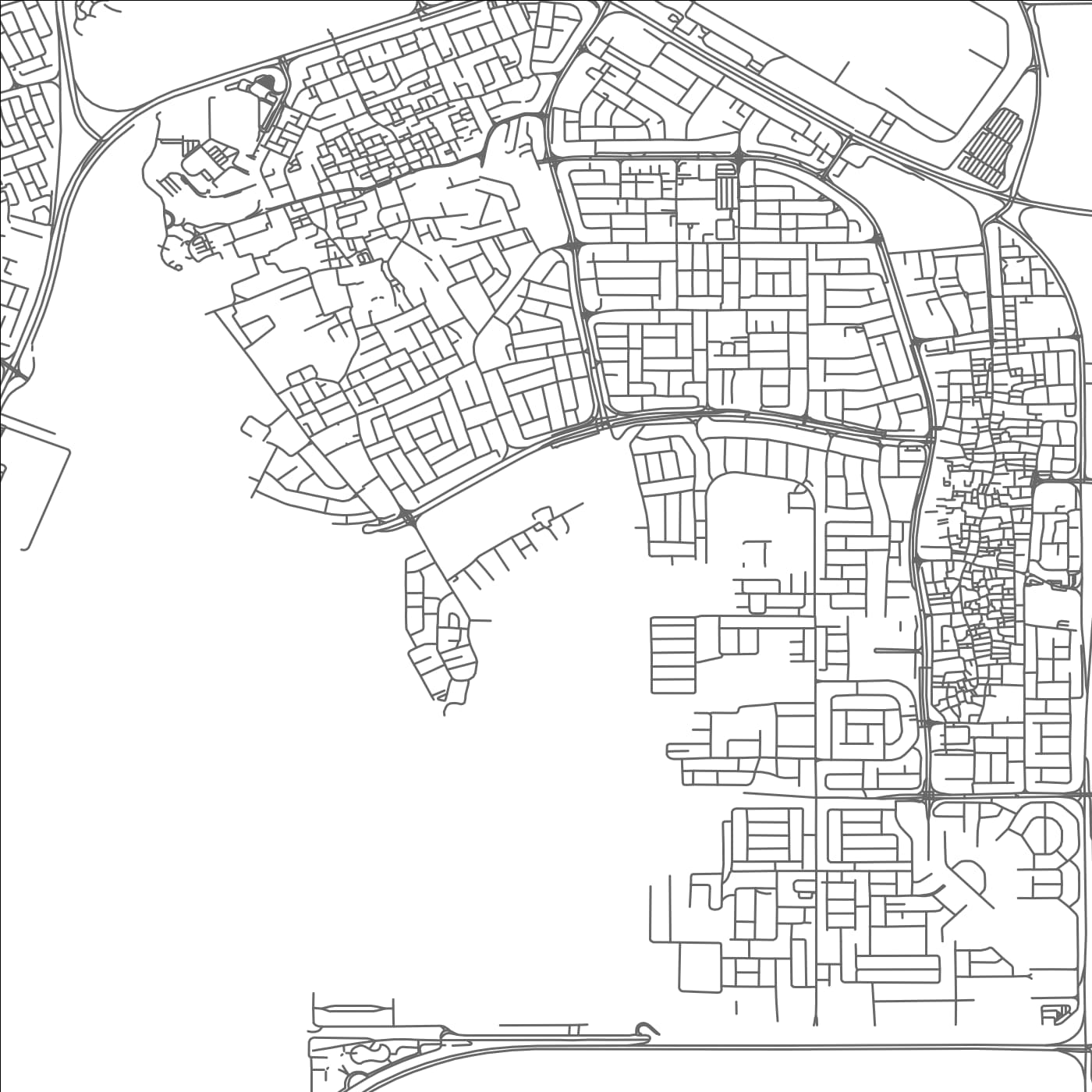 ROAD MAP OF ḨĀLAT AS SULŢAH, BAHRAIN BY MAPBAKES